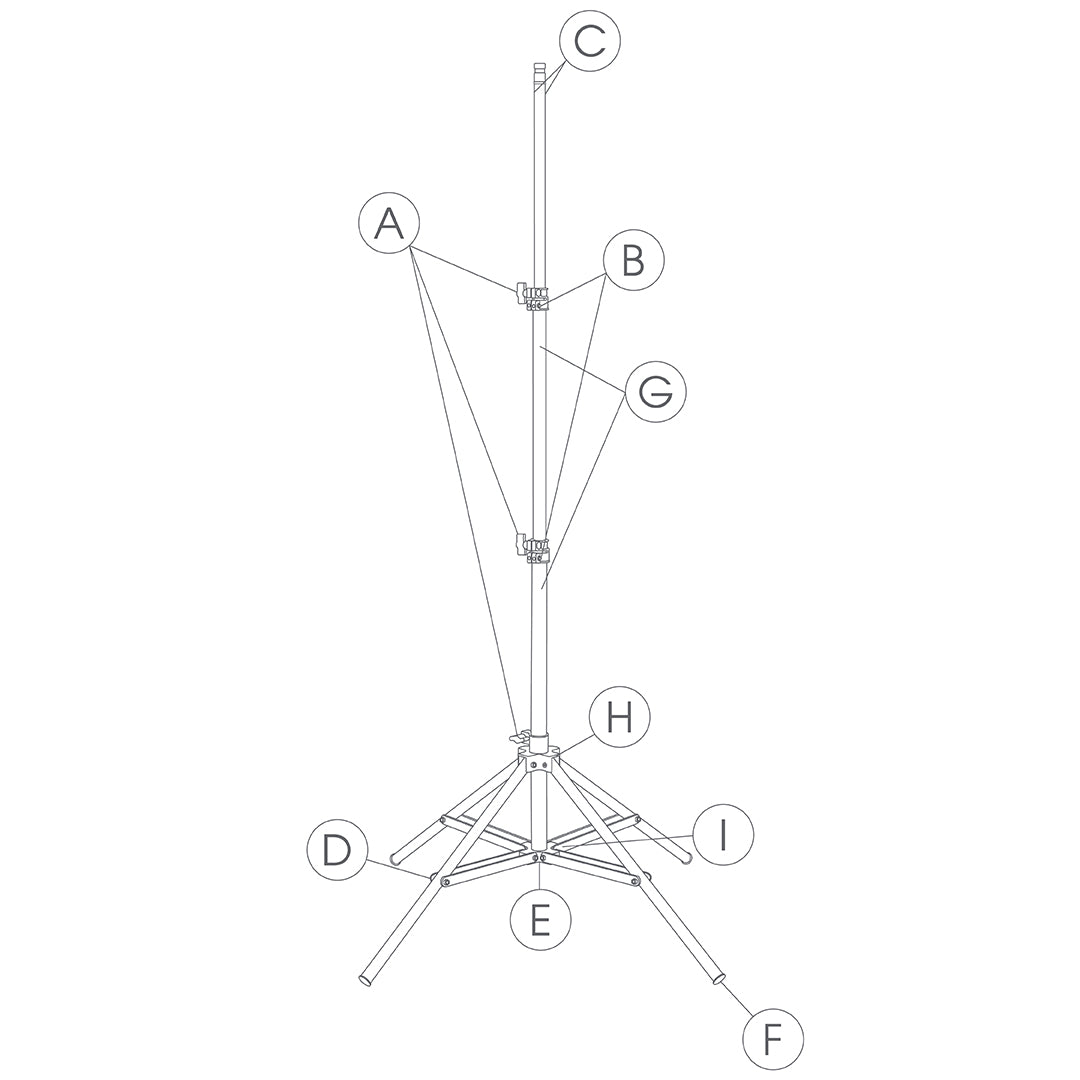 Replacement Parts Pack for Telescopic Stands